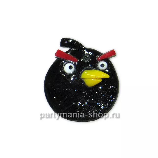 Магнит чёрная птичка Angry Birds